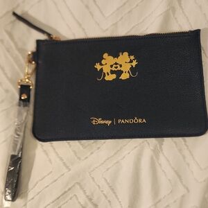 Disney X Pandora Navy Clutch with Gold Accents